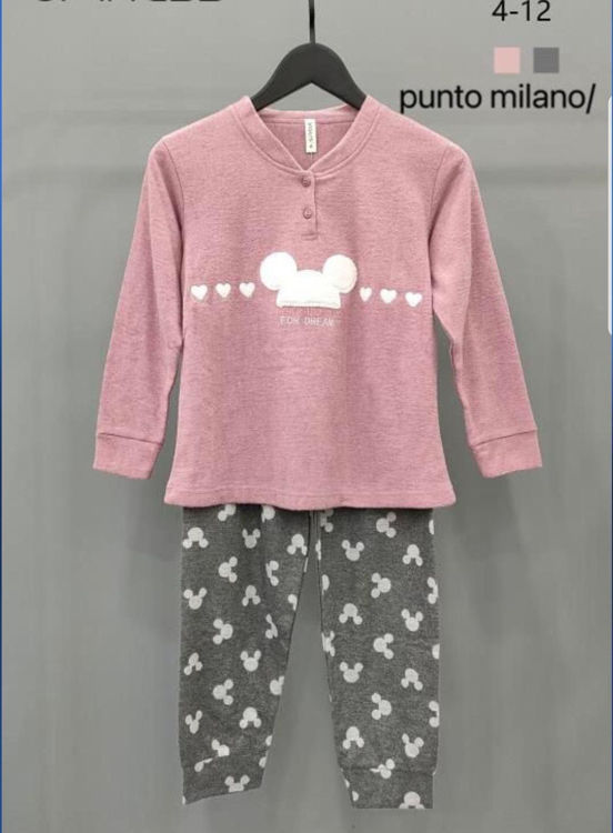 Picture of 2625 THERMAL FLEECY PYJAMA WITH FRONT MINNIE EARS AND HEARTS